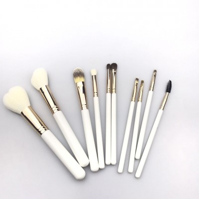 10pcs fashion best quality gift set with leather bags makeup eyeshadow brush set brush starter kit