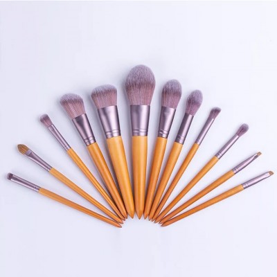 2020 New Arrivals burlywood   Professional Cosmetic Kit Brushes Makeup Brush Set 12pcs