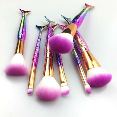 7pcs Unicorn Makeup Brushes Professional Mermaid Make up Brushes Lip Brushes